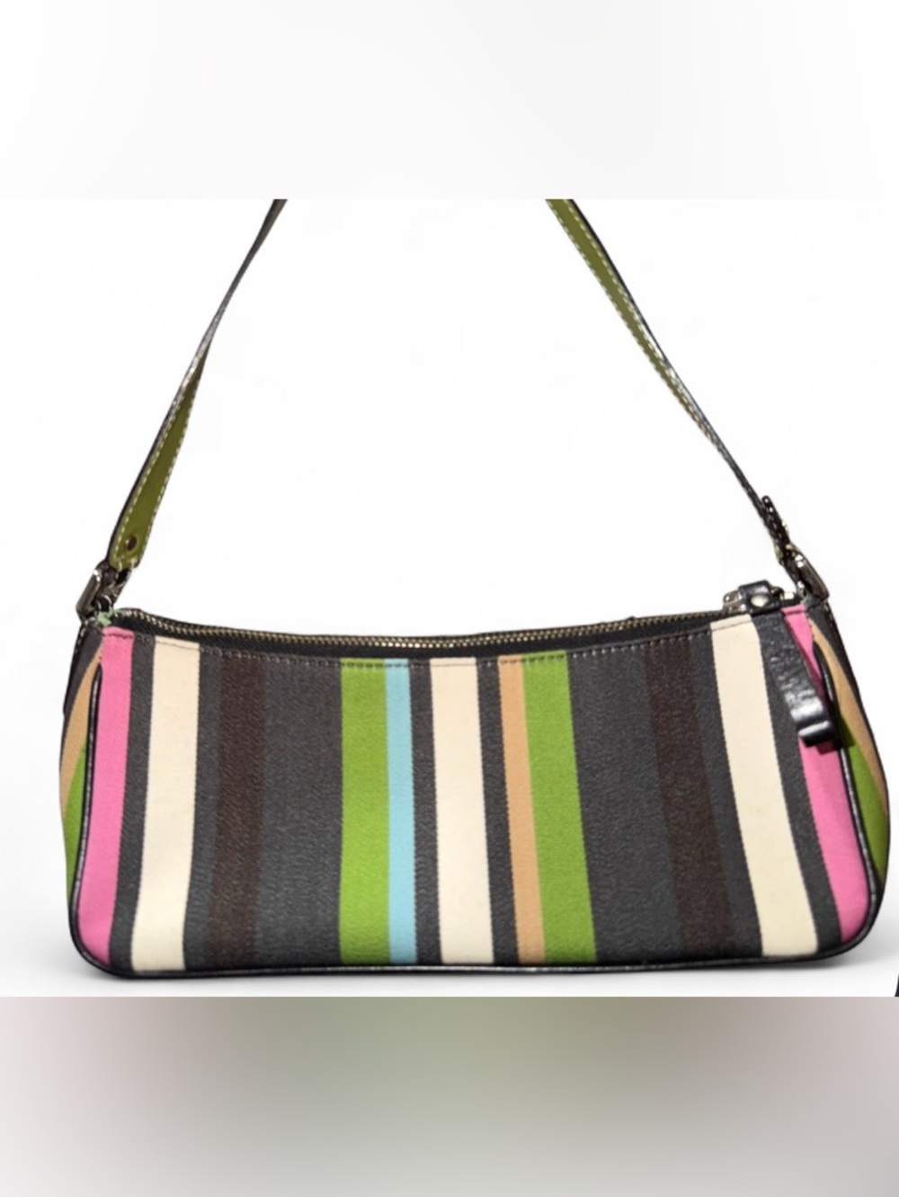Rare & Vintage Kate spade Multicolor Striped Tootsie Roll Shoulder Bag
